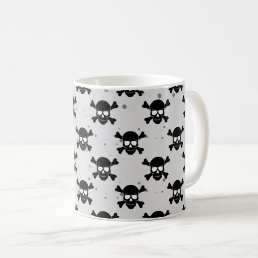 Pirate Style Skulls Pattern Koffiemok (Voorkant rechts)