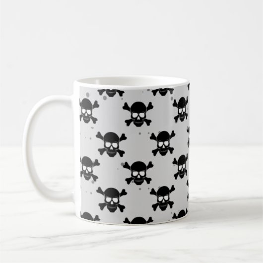 Pirate Style Skulls Pattern Koffiemok (Links)