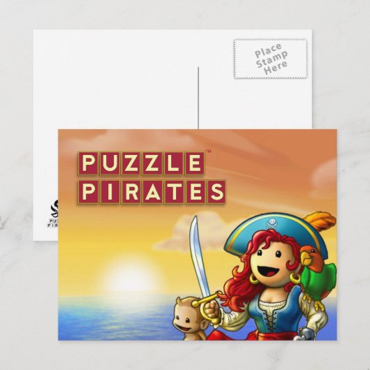 Pirate Sunset briefkaart (Voorkant / Achterkant)