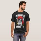 Pirate Surrender Your Booty Jolly Roger Mannen Sku T-shirt (Voorkant volledig)