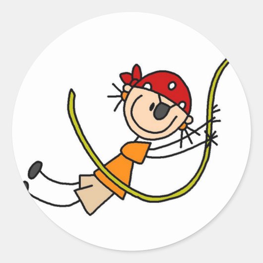 Pirate Swinging Sticker (Voorkant)