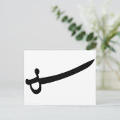 Pirate Sword Briefkaart (Staand voorkant)