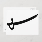 Pirate Sword Briefkaart (Voorkant / Achterkant)