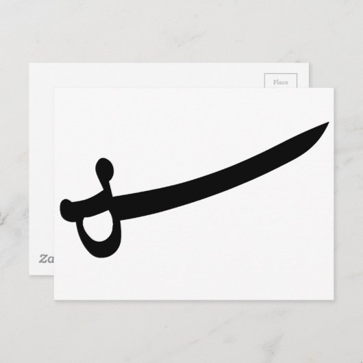 Pirate Sword Briefkaart (Voorkant / Achterkant)