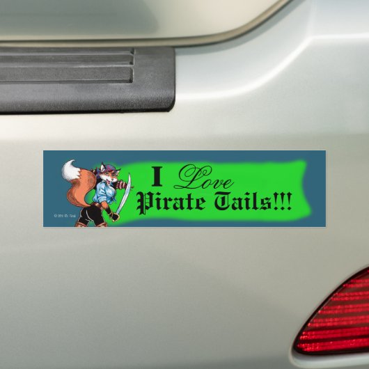 Pirate Tails Bumpersticker (Op auto)
