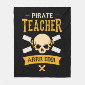 Pirate Teacher Arrr Cool Skull Rustic Fleece Deken (Voorkant)