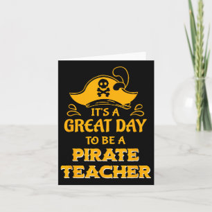 Pirate Teacher Theme voor schoolpersoneel met masc Kaart
