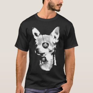 Pirate TEACUP CHIHUAHUA met oog schedel grappig T-shirt