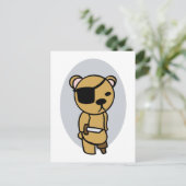 Pirate Teddy Bear Briefkaart (Staand voorkant)