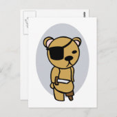 Pirate Teddy Bear Briefkaart (Voorkant / Achterkant)