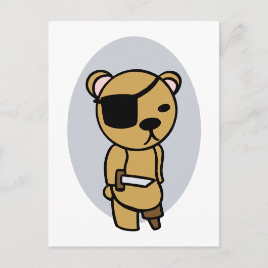 Pirate Teddy Bear Briefkaart (Voorkant)