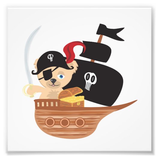 Pirate Teddy Bear Foto Uitbreiding Afdruk (Voorkant)