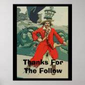 Pirate, tekstteken bewerken poster (Voorkant)