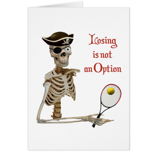 Pirate Tennis Losing Skeleton (Voorkant)
