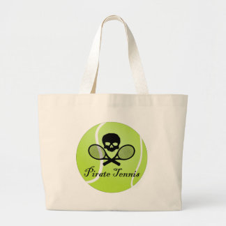 Pirate Tennis w. Tennis Ball Grote Tote Bag