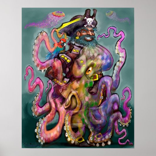 Pirate Tentacles Poster (Voorkant)