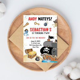 Pirate Thaing Birthday Party Invitation Kaart