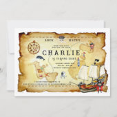 Pirate Thaing Birthday Party Invitation Kaart (Voorkant)