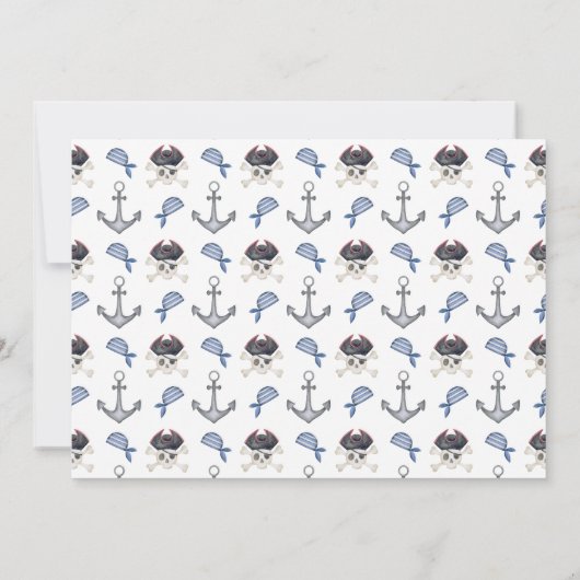 Pirate Thaing Birthday Party Invitation Kaart (Achterkant)