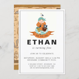 Pirate Thaing Birthday Party Invitation Kaart