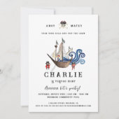 Pirate Thaing Birthday Party Invitation Kaart (Voorkant)