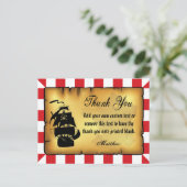 Pirate Thank You Cards Briefkaart (Staand voorkant)