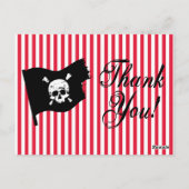 Pirate Thank You Cards Briefkaart (Achterkant)