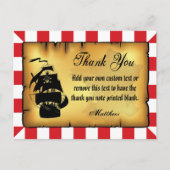 Pirate Thank You Cards Briefkaart (Voorkant)
