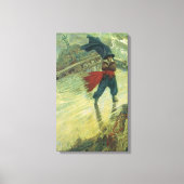  Pirate, The Flying Dutchman van Howard Pyle Canvas Afdruk (Voorkant)