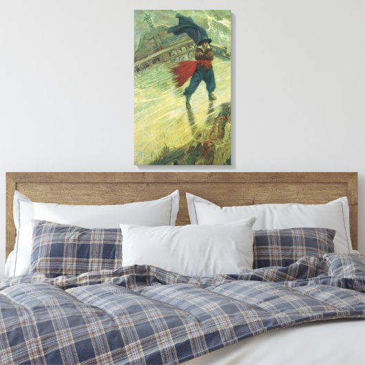  Pirate, The Flying Dutchman van Howard Pyle Canvas Afdruk (Insitu (Slaapkamer))
