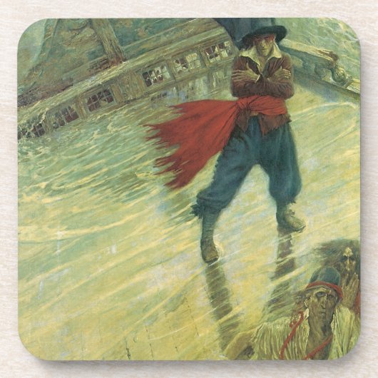 Pirate, The Flying Dutchman van Howard Pyle Onderzetter (Voorkant)