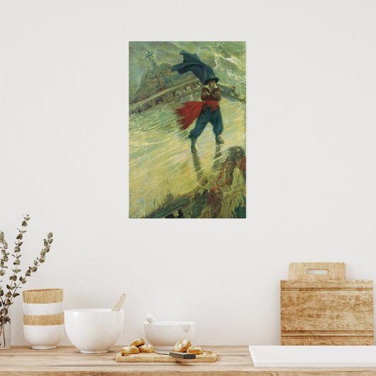  Pirate, The Flying Dutchman van Howard Pyle Poster (Keuken)