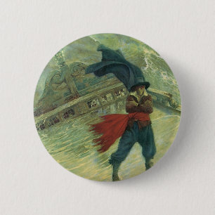 Pirate, The Flying Dutchman van Howard Pyle Ronde Button 5,7 Cm