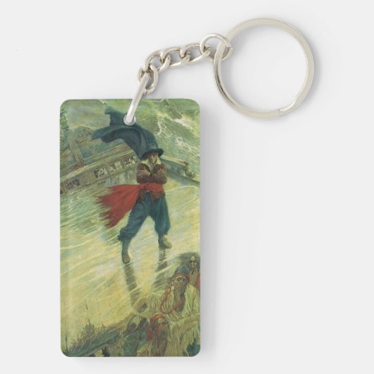 Pirate, The Flying Dutchman van Howard Pyle Sleutelhanger (achterkant)