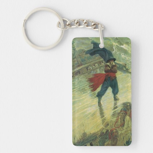 Pirate, The Flying Dutchman van Howard Pyle Sleutelhanger (Voorkant)