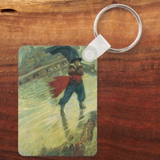 Pirate, The Flying Dutchman van Howard Pyle Sleutelhanger (Achterkant)