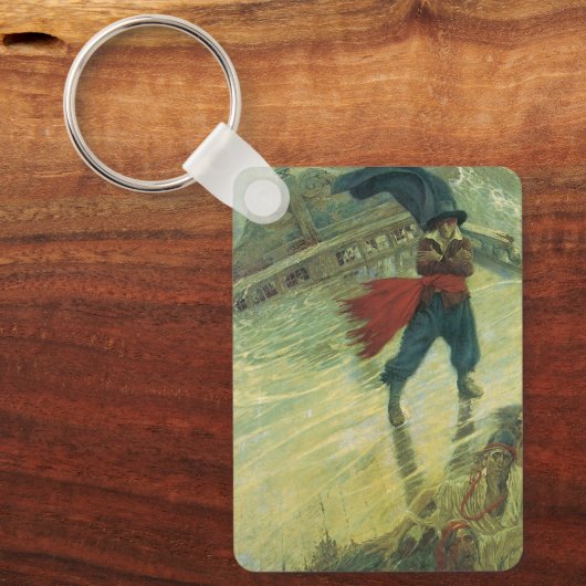 Pirate, The Flying Dutchman van Howard Pyle Sleutelhanger (Voorkant)