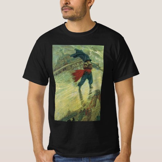  Pirate, The Flying Dutchman van Howard Pyle T-shirt (Voorkant)