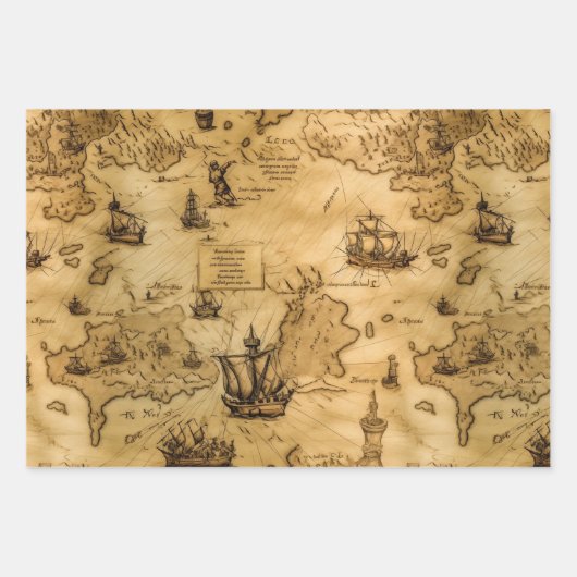 Pirate Théconoming Wrapping Paper (Voorkant 3)