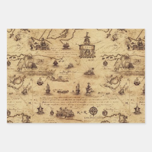 Pirate Théconoming Wrapping Paper (Voorkant 2)