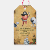 Pirate Theenmaal Birthday Party Cadeaulabel (Achterkant)