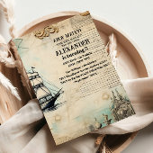 Pirate Theenmaal Birthday Party Kaart