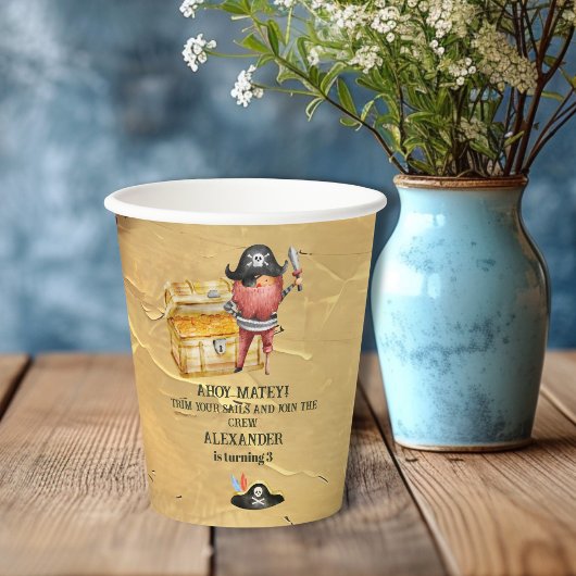 Pirate Theenmaal Birthday Party Papieren Bekers