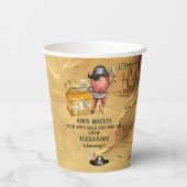 Pirate Theenmaal Birthday Party Papieren Bekers (Achterkant)