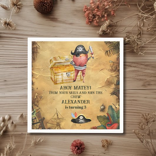 Pirate Theenmaal Birthday Party Servet