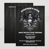 Pirate thema jolly roger ahoy matey schedel masthe kaart (Voorkant / Achterkant)