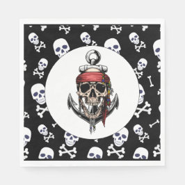 Pirate thema partij volwassen nautische servet