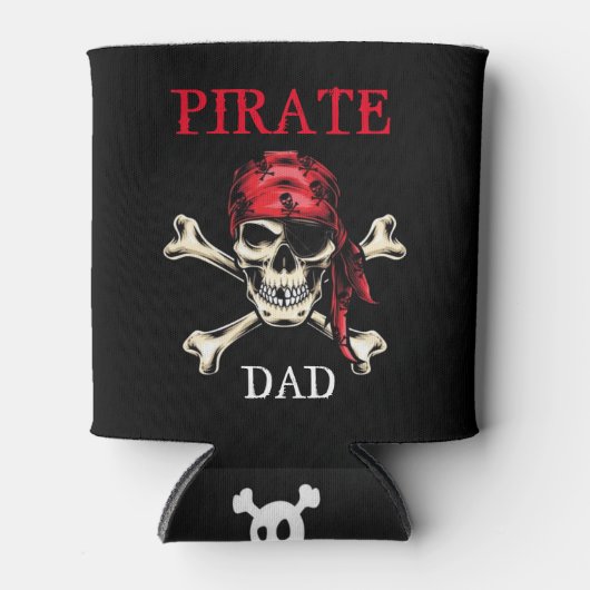 Pirate thema Partij Volwassen Schedel. DAD Salty S Blikjeskoeler (Voorkant)