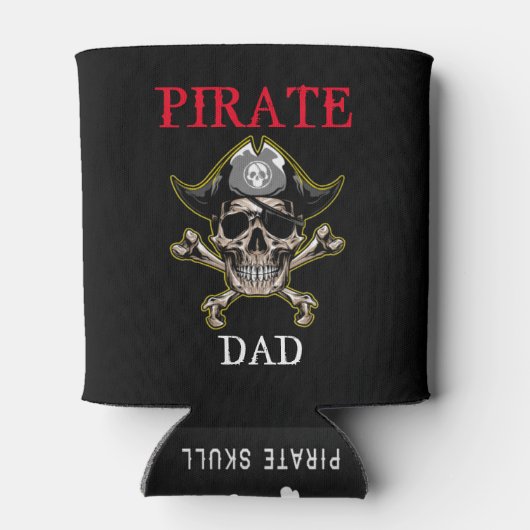 Pirate thema Partij Volwassen Schedel. DAD Salty S Blikjeskoeler (Achterkant)