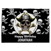 Pirate thema Partij Volwassen Schedel en Cross Bot Groot Cadeauzakje (Achterkant)